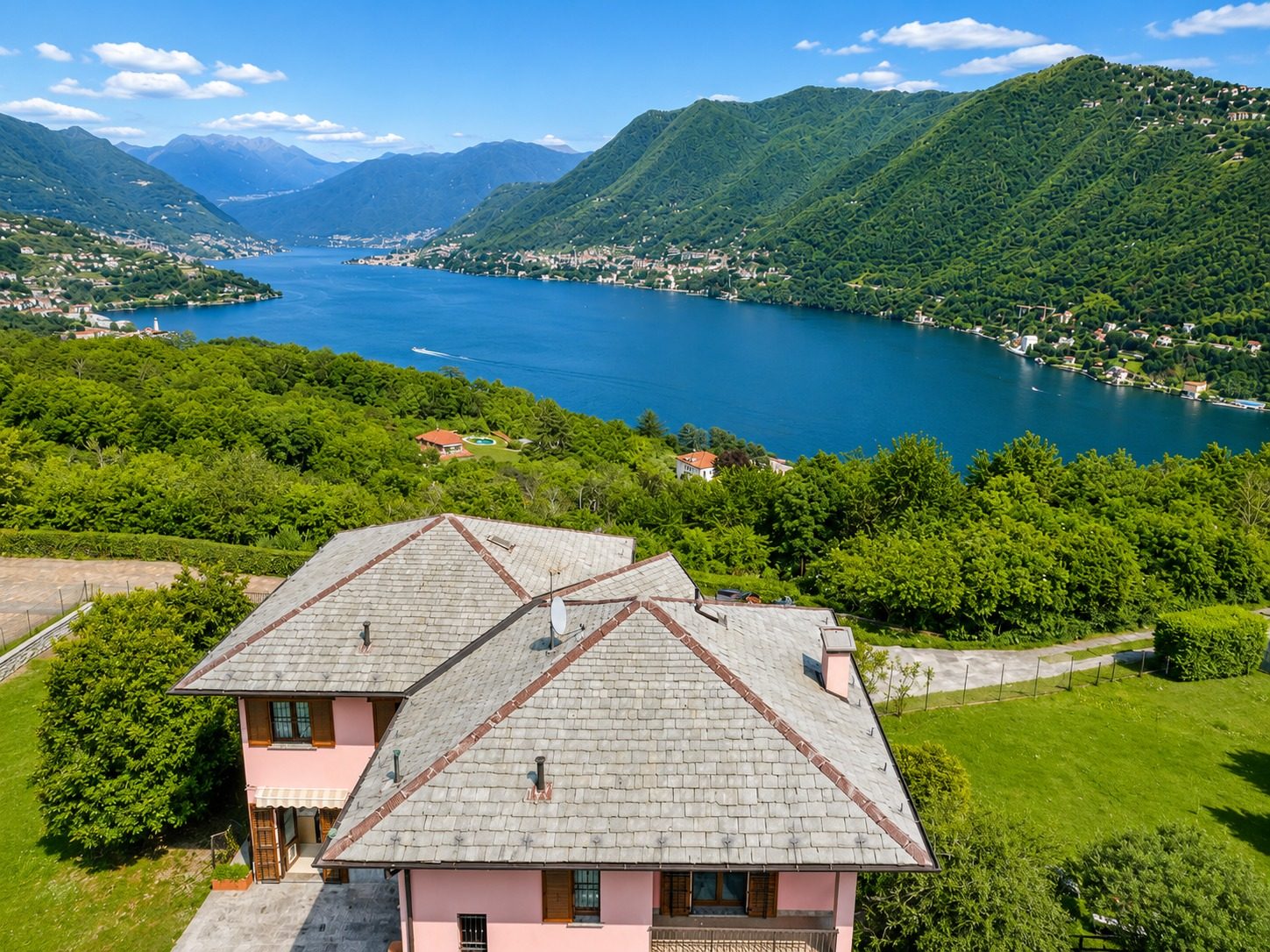 Villa Grel on the hillside above Lake Como